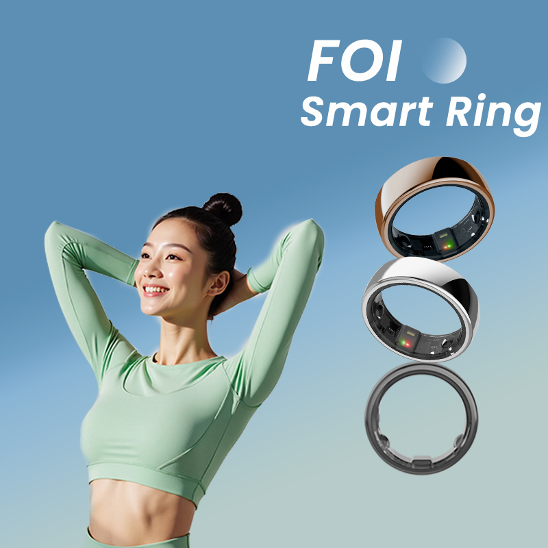 Blood Pressure Oxygen Sugar Lipid Monitor Body Temperature Sensor ECG (Electrocardiogram) Smart Ring with Certification