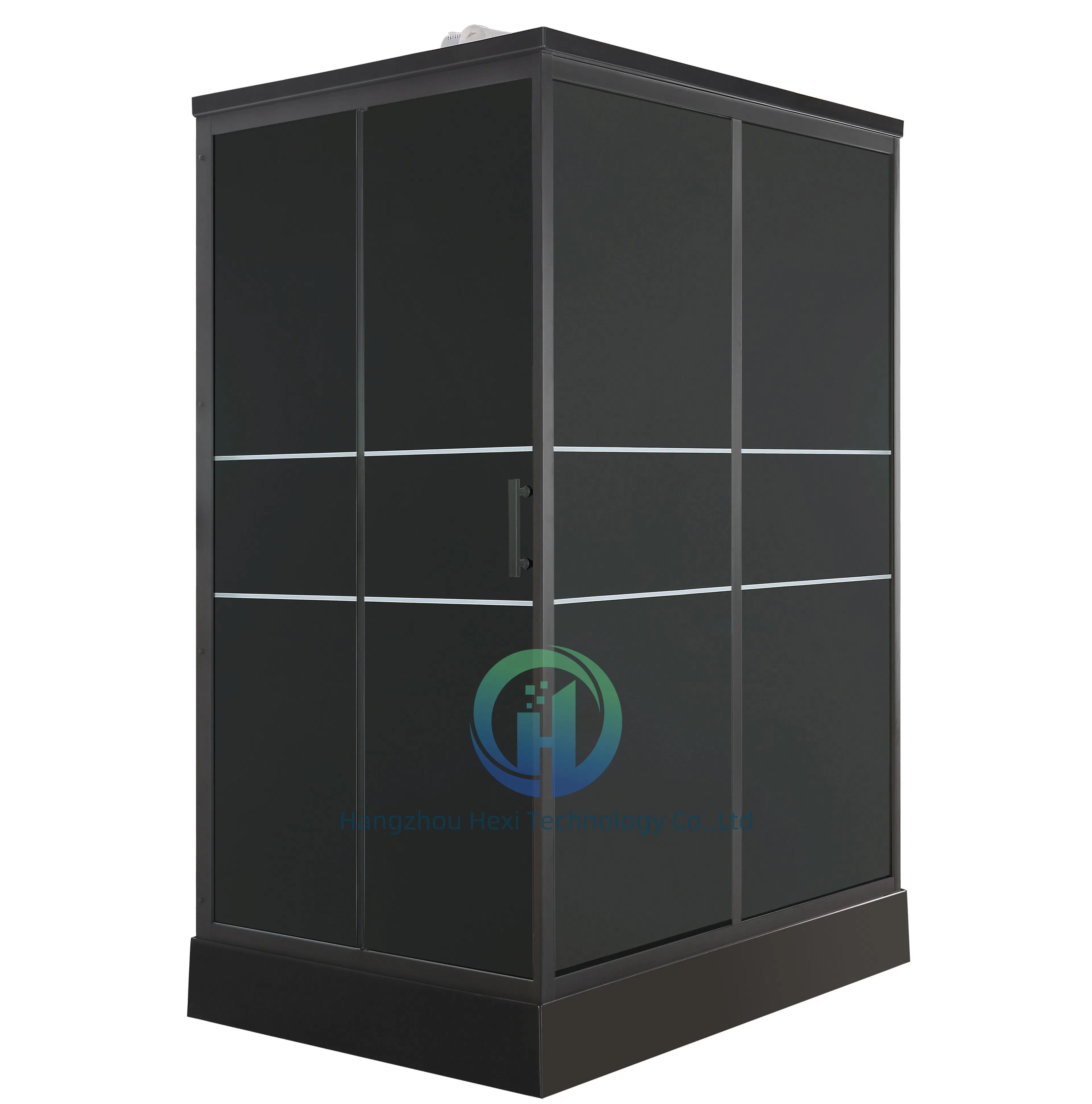 High Quality Stylish Black Frame Prefab Bathroom for Shower