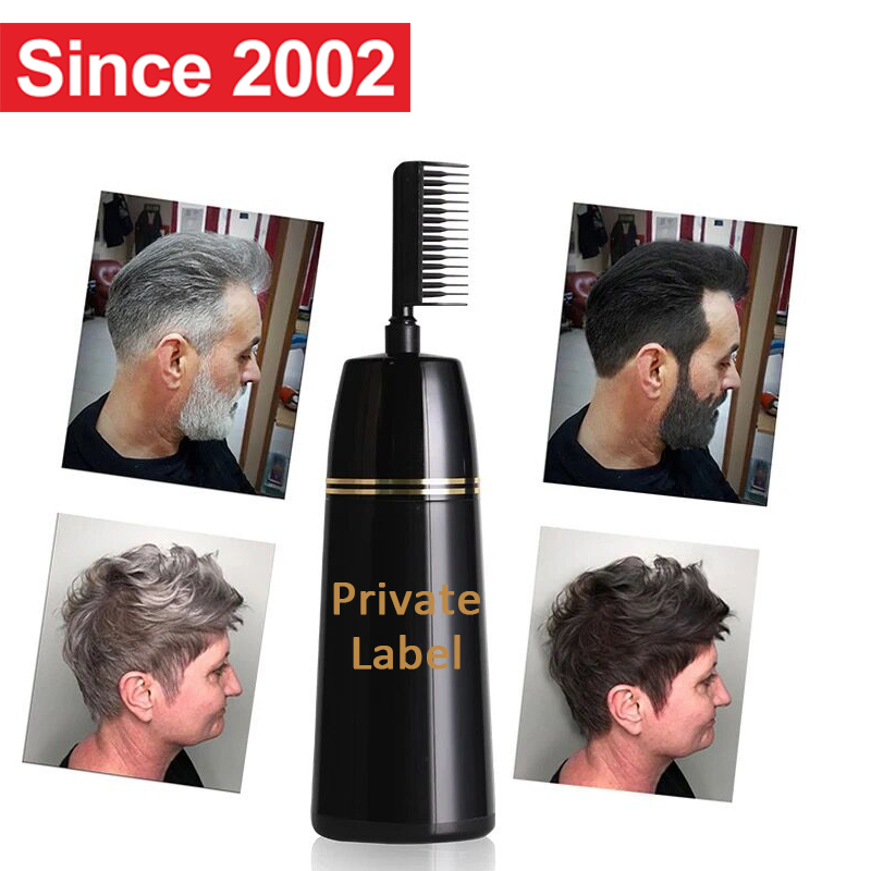 Home Use Men Hair Dye Gentle Formula Convenient Hair Color Comb