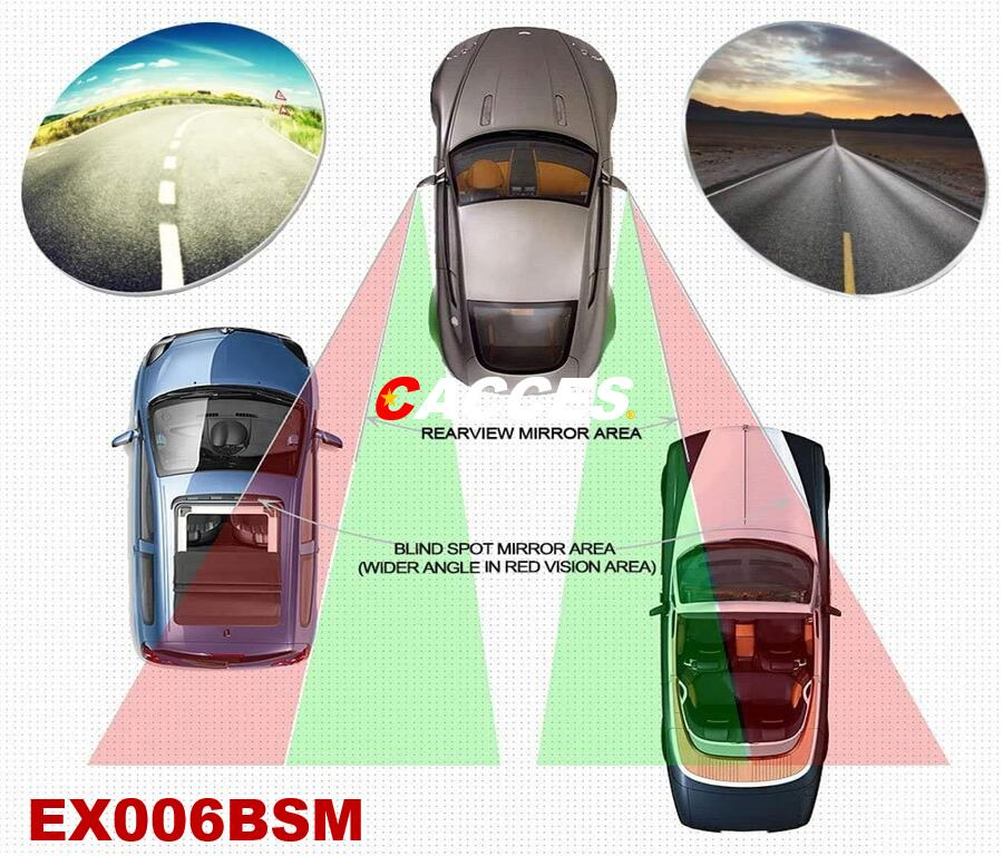 Слепые зеркала для автомобиля, овальные, широкоугольные, с регулировкой на 360°