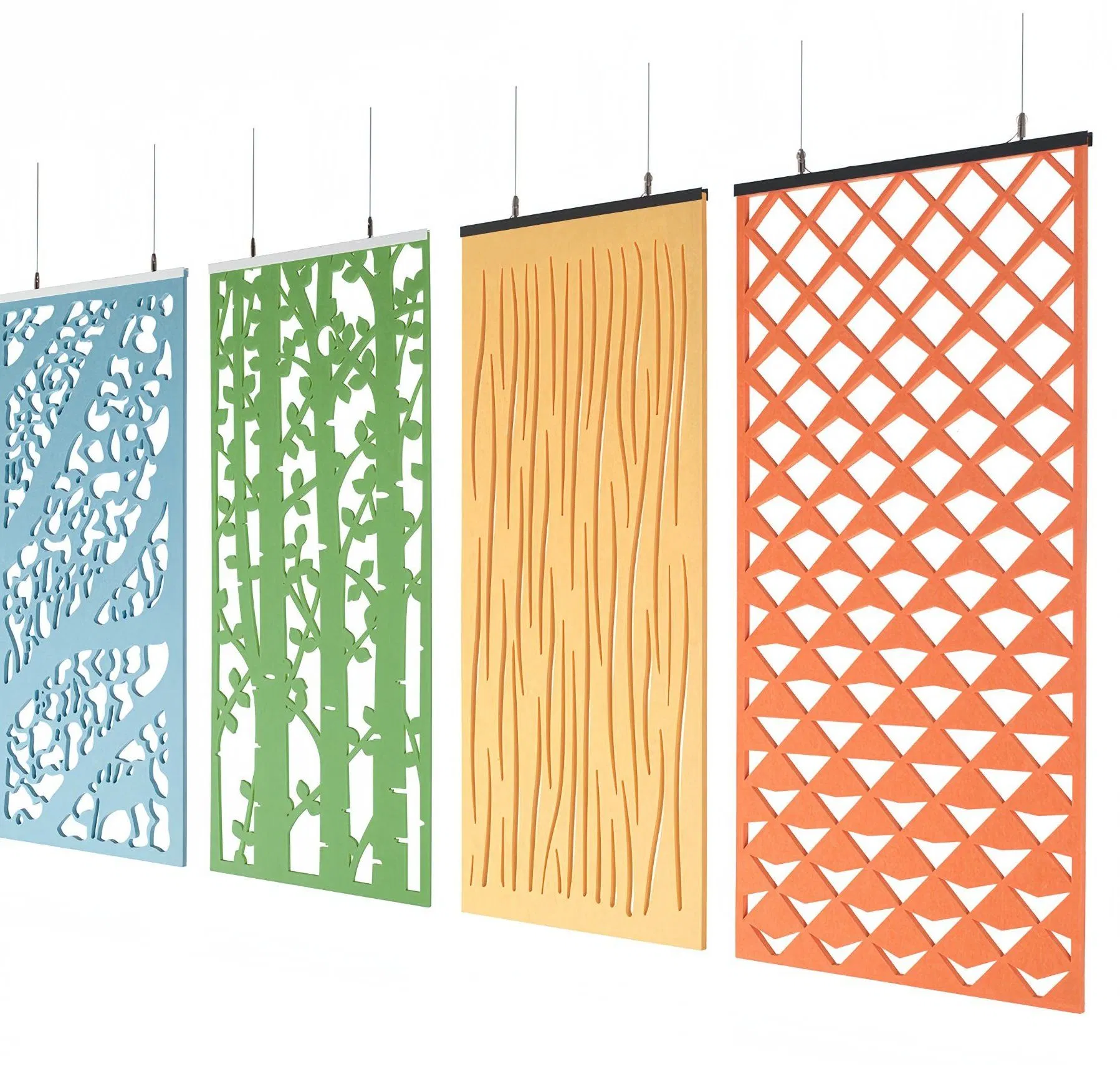 Bulk Wholesale Pet Felt Acoustic Hanging Baffle Panels and Sound Absorbing Dividers for Large Commercial Projects and Contractors