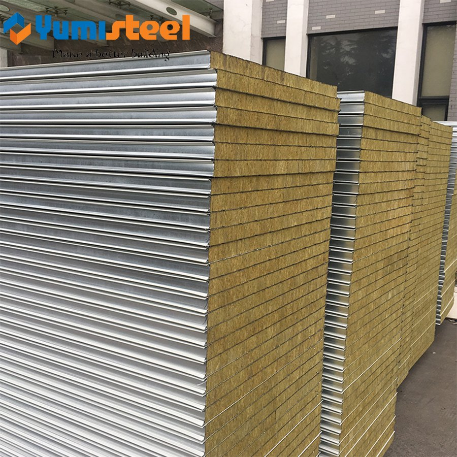 PPGL Metal Fireproof Rockwool Sandwich Panel for Roof