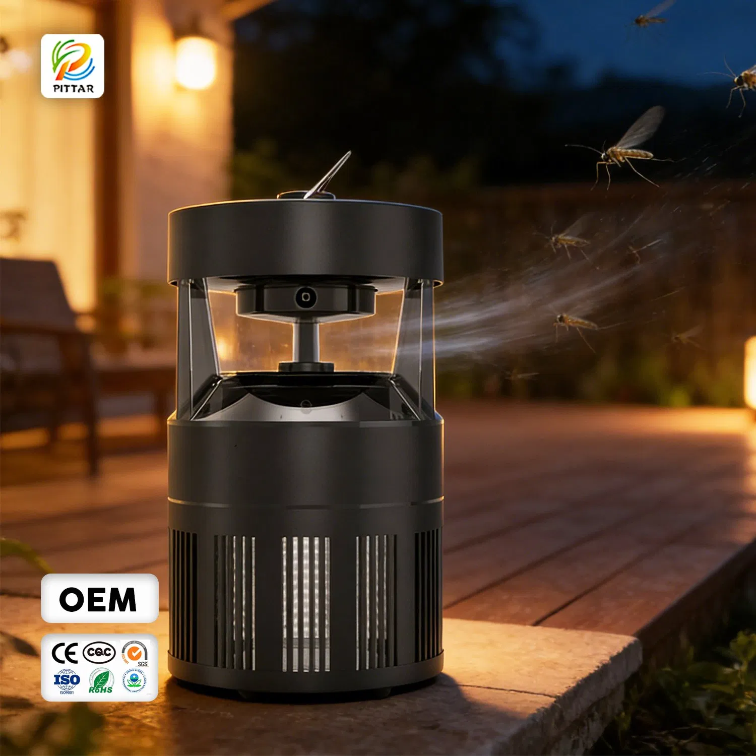 Hot Selling Modern Design Outdoor Backyard Patio Open Air CO2 Simulation Airflow Suction Bug Zapper Mosquito Destroyer Mosquito Killer Trap
