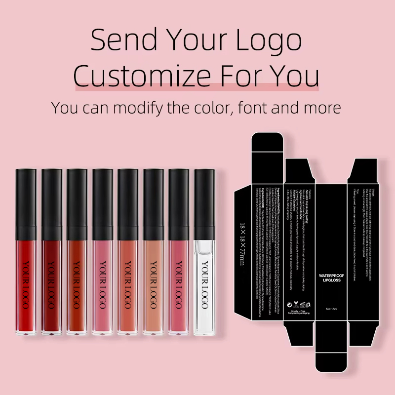 8 Color Lipstick Set Waterproof Matte Liquid Lipstick Private Label