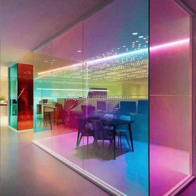 Color Gradient Laminated Curtain Wall Colored Color Change Glass-Diverse Options Available