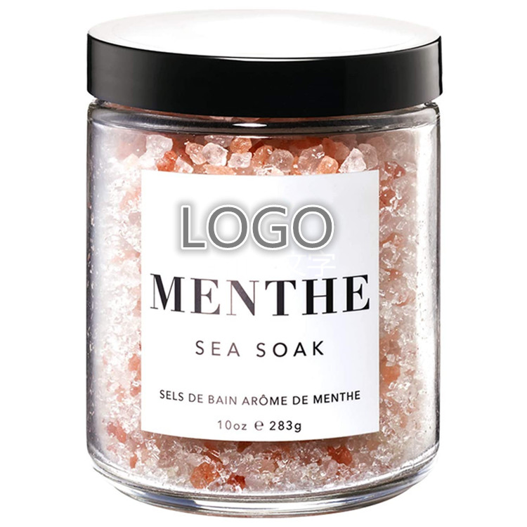 Private Label Clean Beauty Mint Sea Soak Enlivening Bath Salts