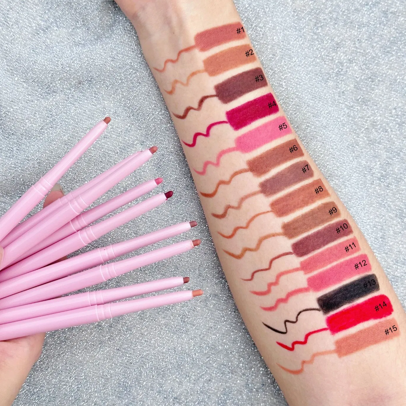 Customize Vegan Lip Liner Waterproof Private Label Pink Retractable Lipliner Creamy Twist Lip Liner