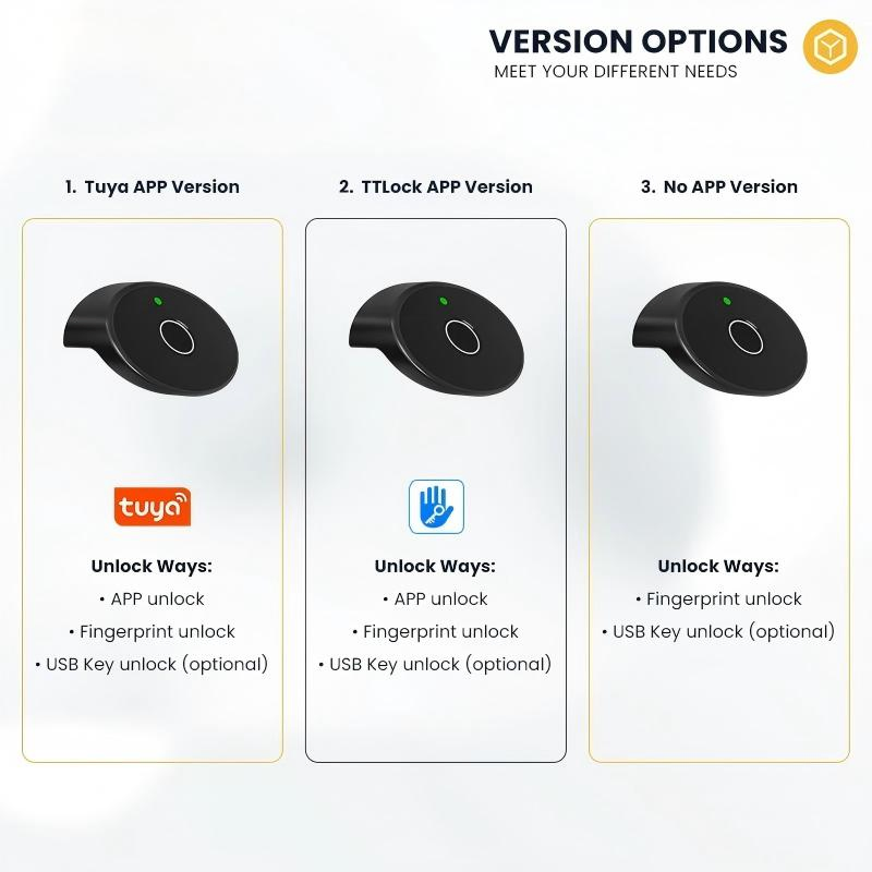 Smart Cabinet Lock - Keyless Entry with Fingerprint, Pin Code & APP Control