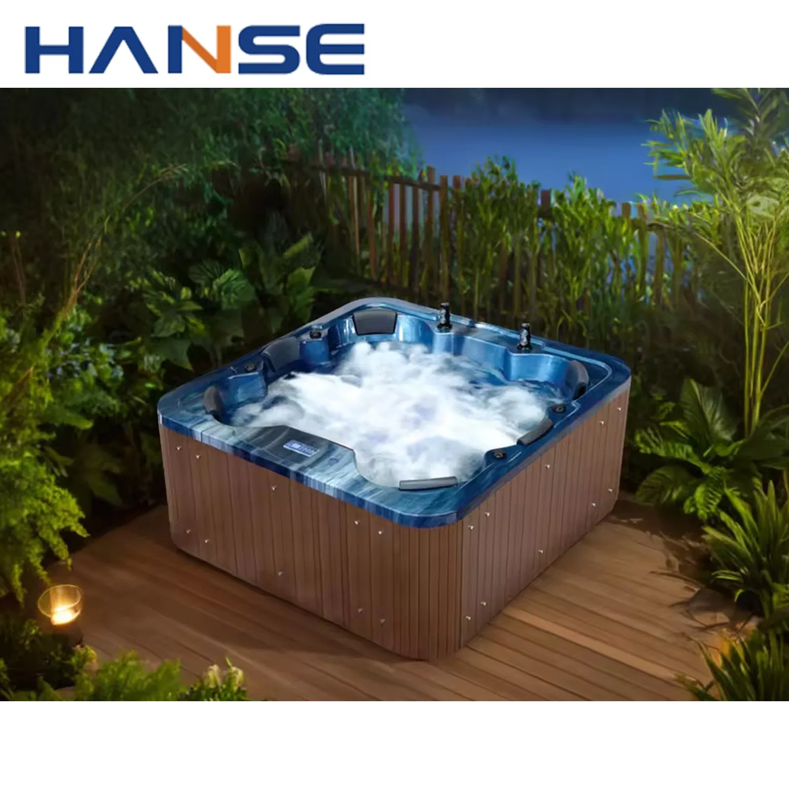 Уличная СПА-ванна с водопадом и гидромассажем