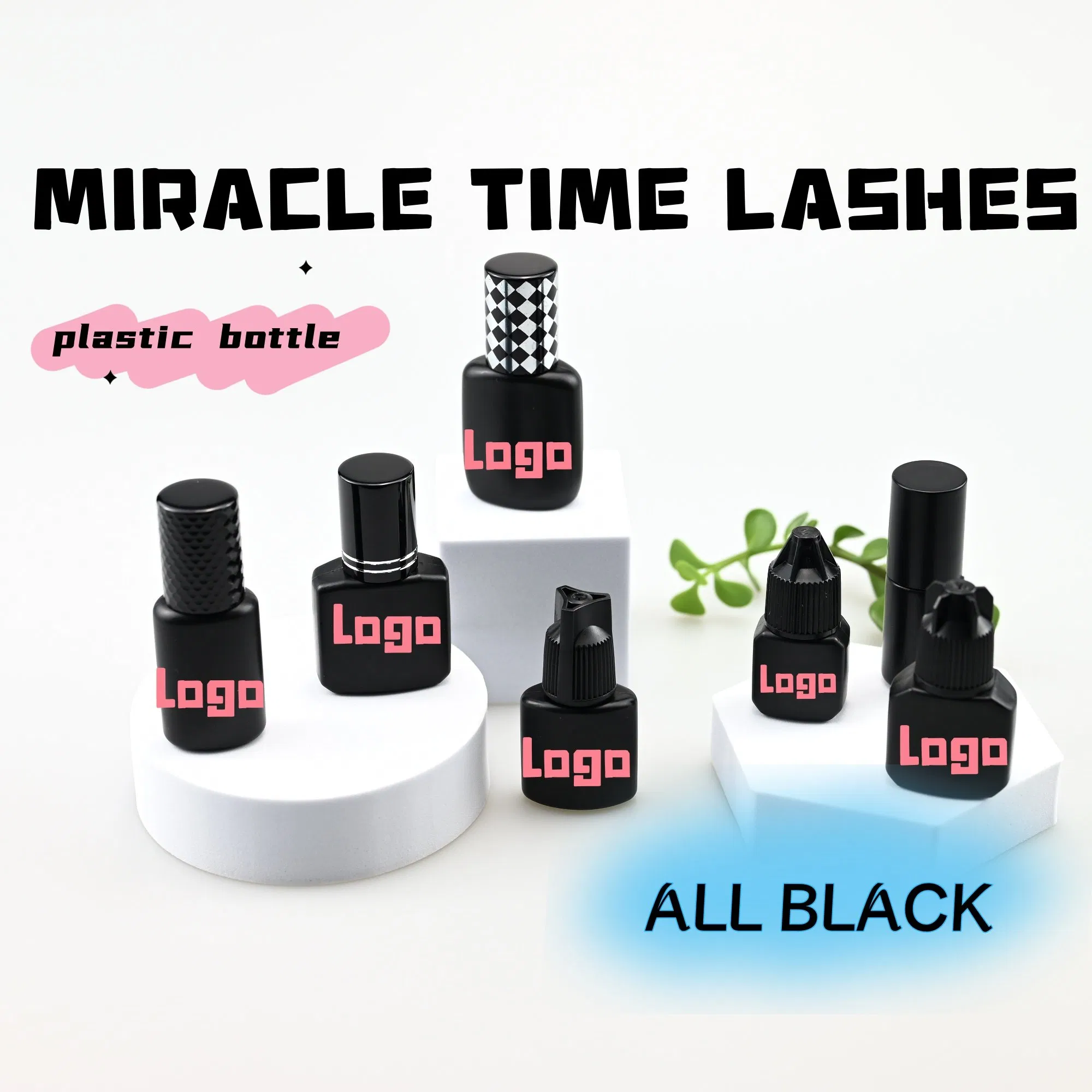 Mt Lashes Best Quick Curing Waterproof Non-Irritating Lash Extension Glue for Sensitive Eyes Fume-Free Professional Long-Lasting Classic/Volume Eyelash Adhesive