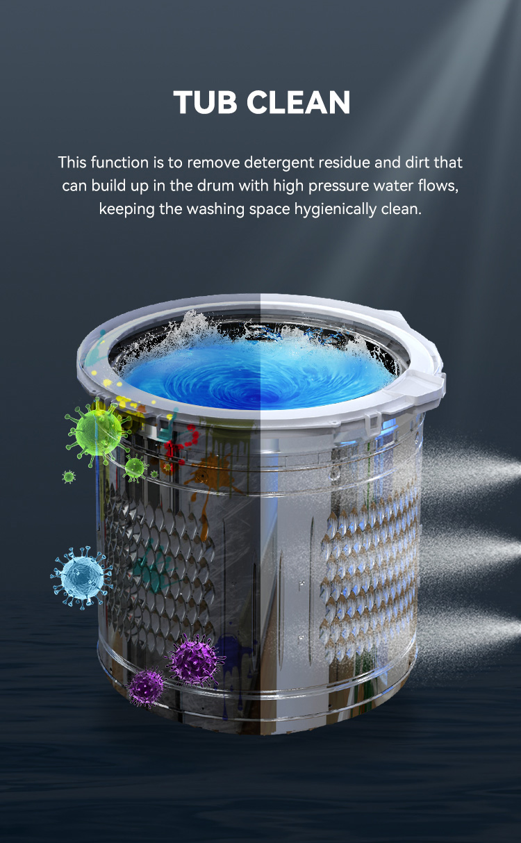 Steel Body Full Automatic 10kg Top Loading Washing Machine Clothes Washer