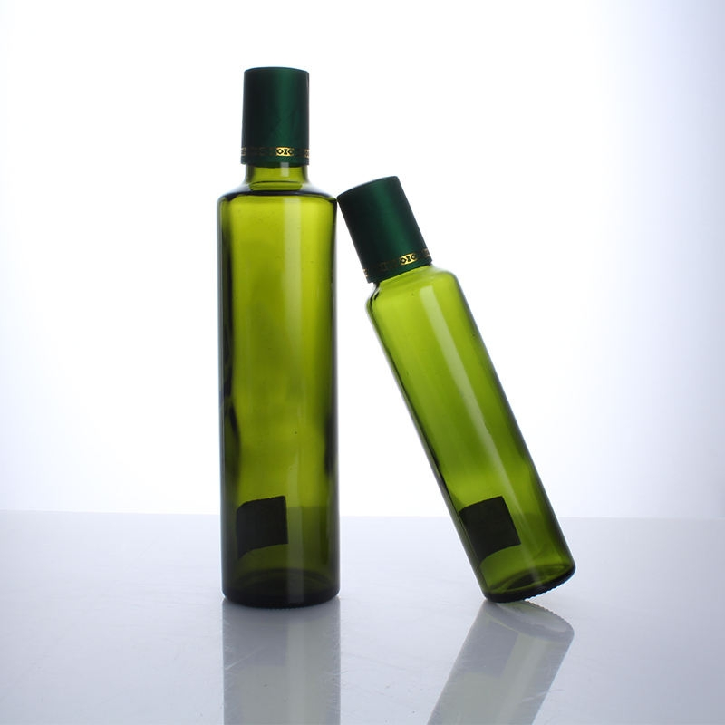 High Quality Green Round 250ml 500ml 750ml 1000ml Olive Oil Glass Bottle