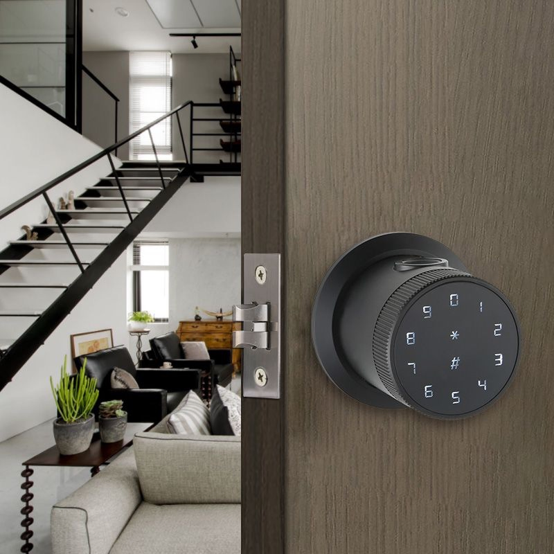 Fingerprint Hotel APP Bluetooth Remote Password Cylindrical Smart Door Lock