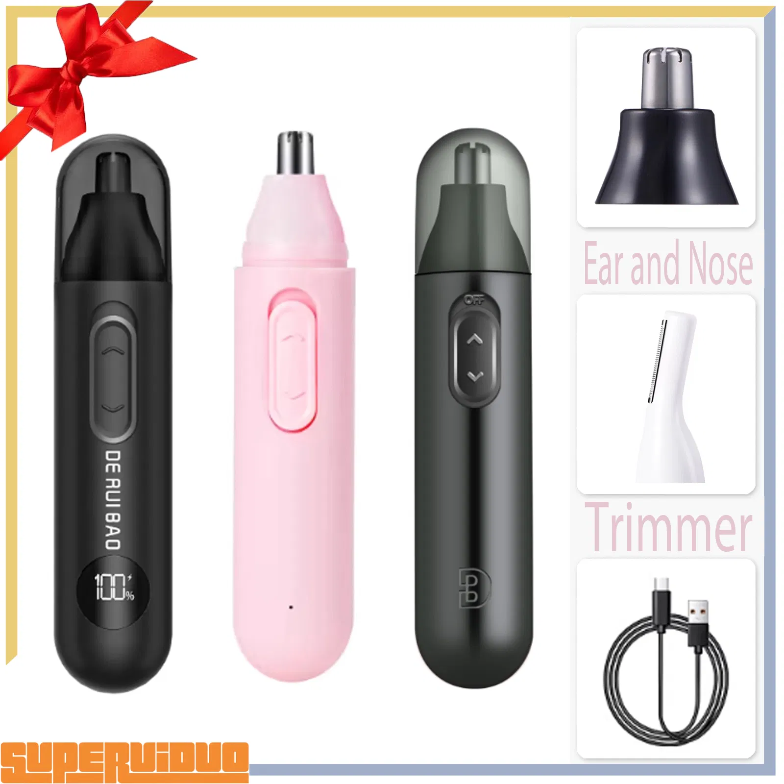 Detachable Washable Cutter for Easy Care Nose Hair Trimmer