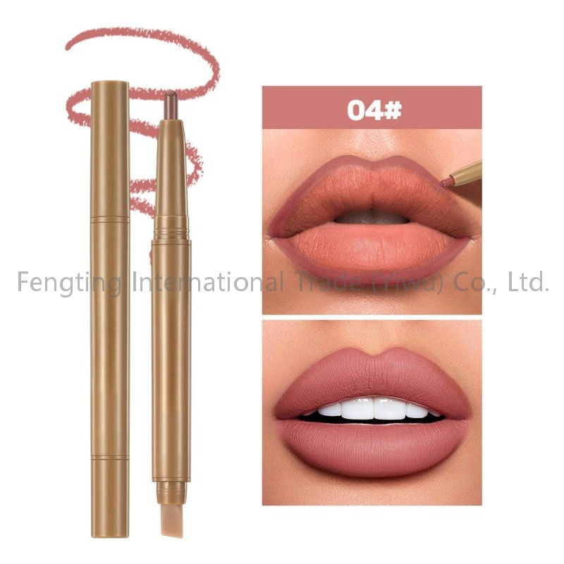 Custom Logo Smooth Long Lasting Private Label Cream Dark Brown Makeup Peptide Volume Contouring Plump Lip Liner