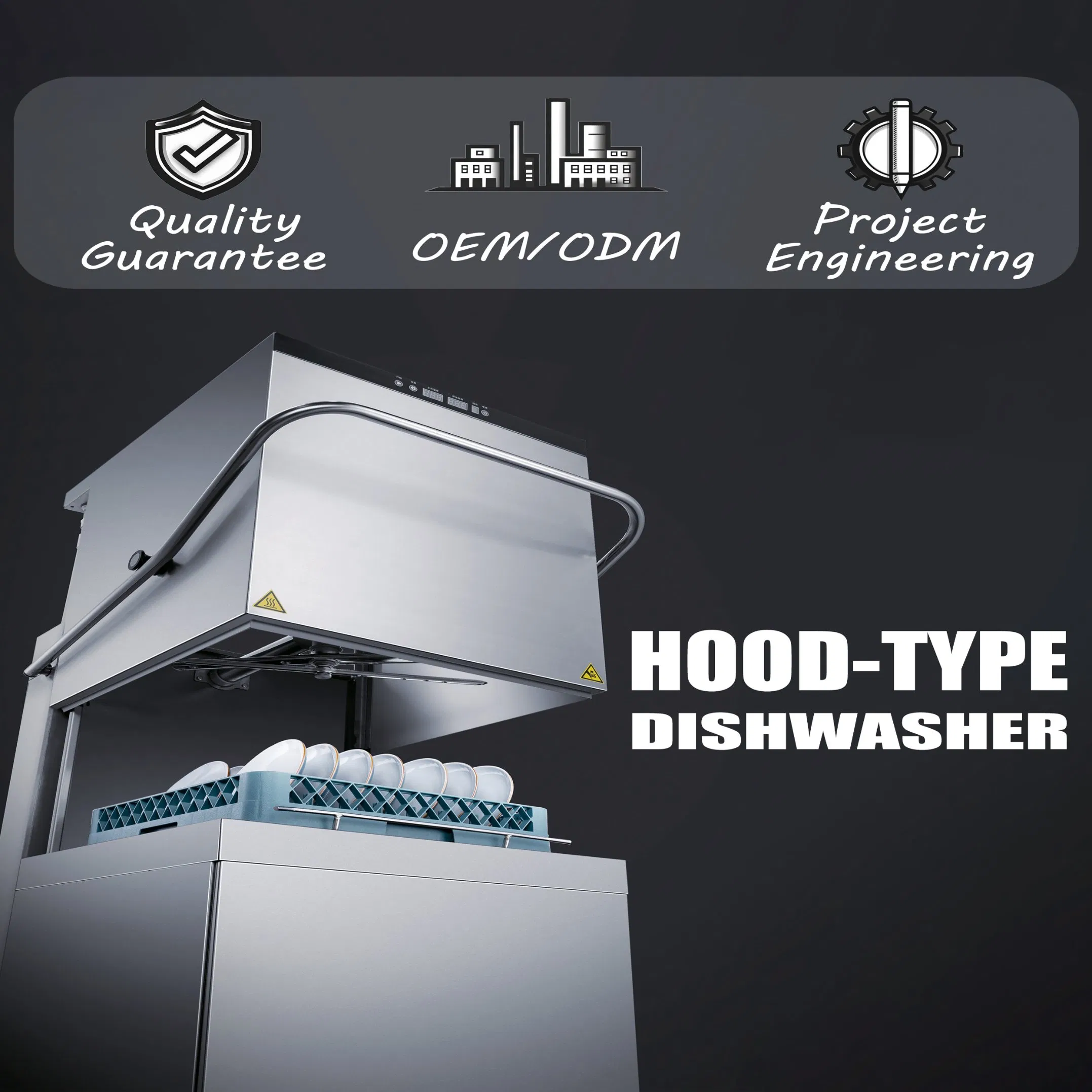 220V/380V Kitchen Equipment for Restaurants Dishwasher, Large Capacity Dishwasher Washer