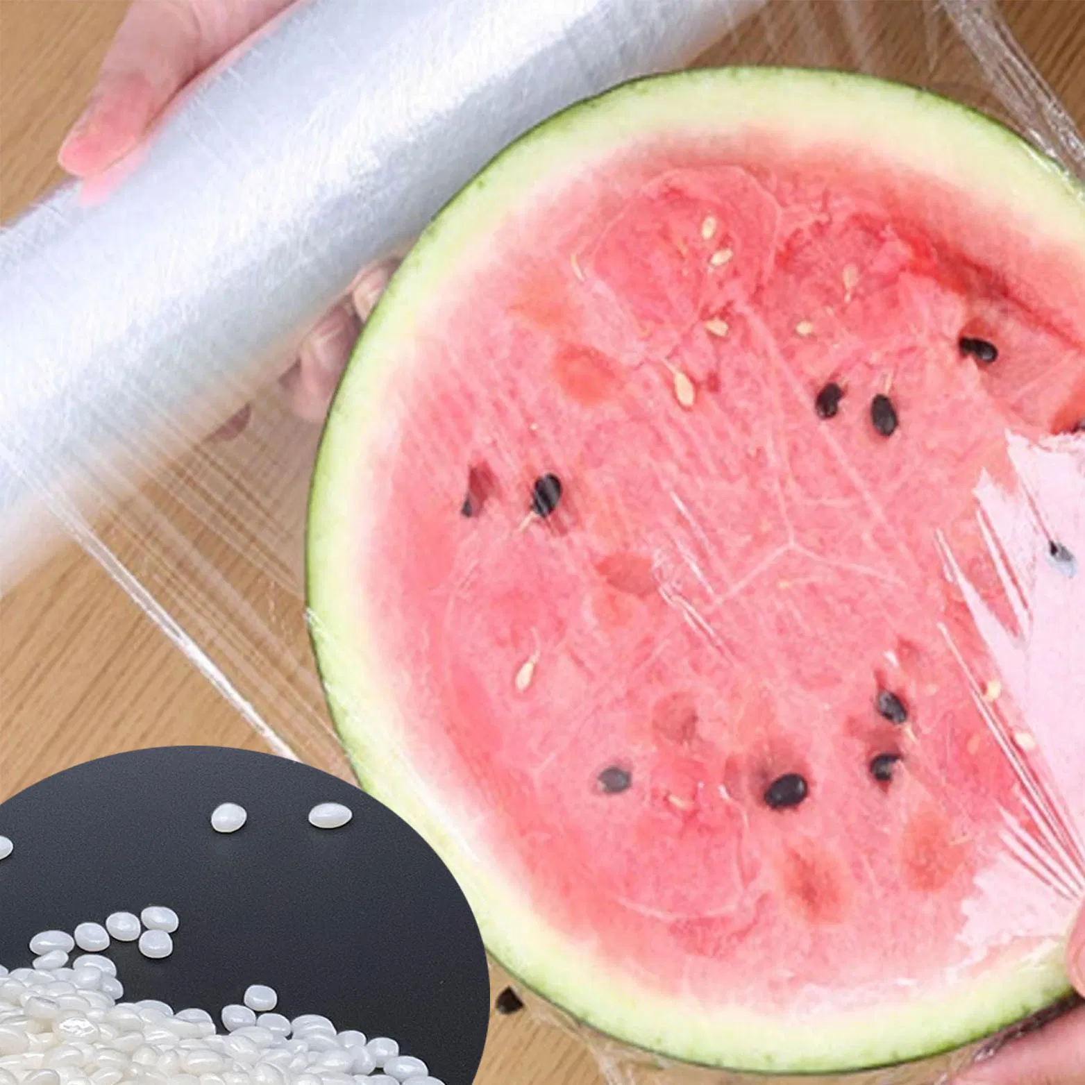 Hot Sale Eco Material PLA Pbat Biodegradable and Compostable Food Grade Cling Film Wrap