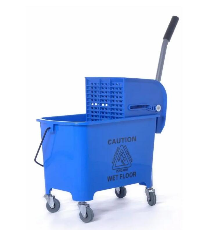 26L Hotel Cleaning Use Plastic Mop Bucket Wringer Trolley
