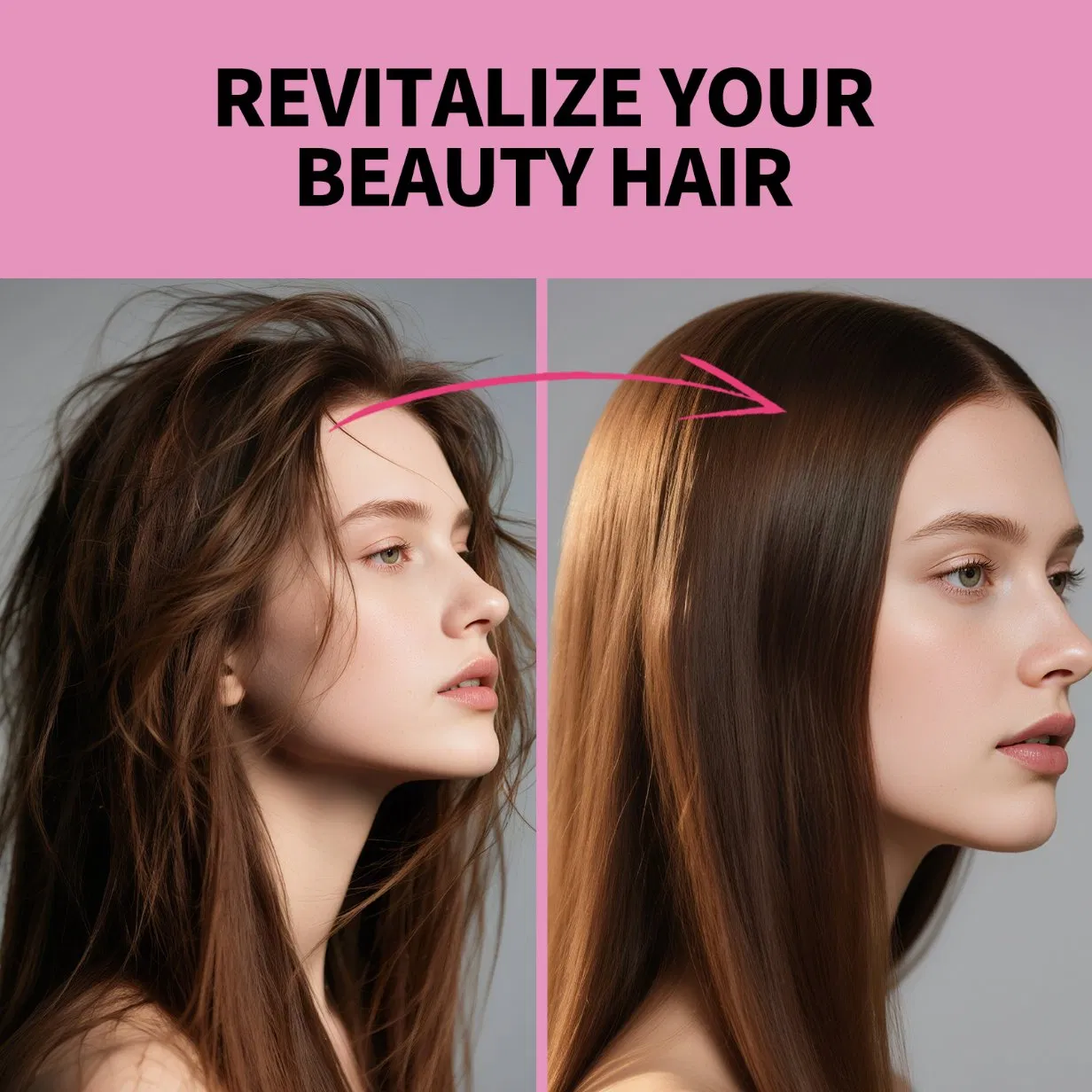 Custom Anti-Frizz Repair Silky Straightening 2 in 1 Smoothing & Fluffy Hair Mask