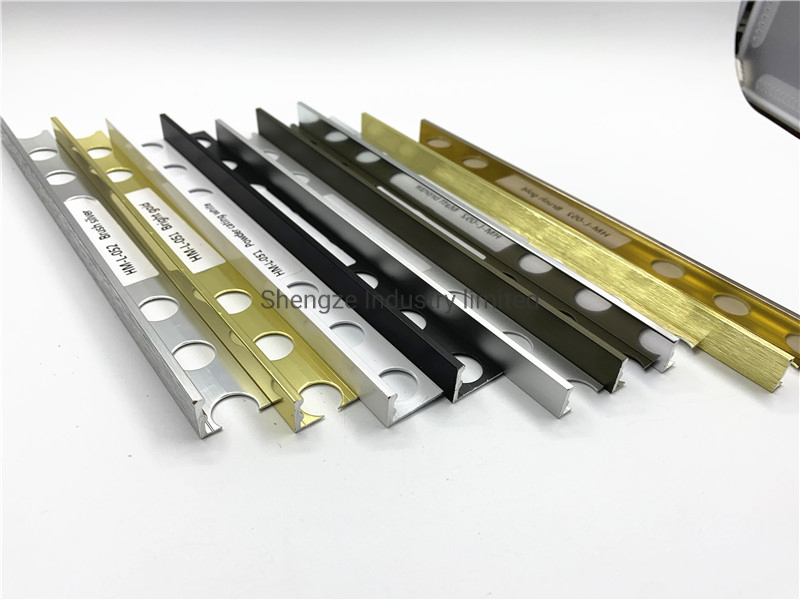 Aluminum Tile Strip Corner Curved Trim for Porcelanato Decorative Listello