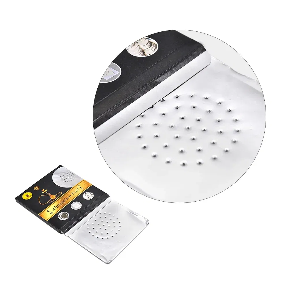 Factory Wholesale Cheap Price Disposable Aluminium Foil for Hookah Shisha High Quality Box Packing with Holes