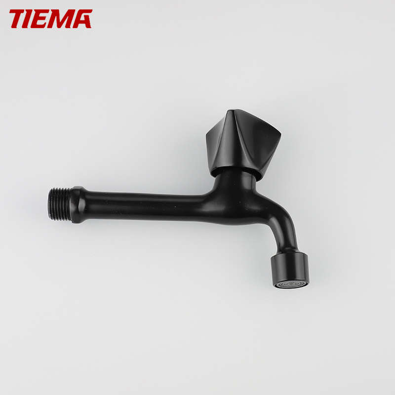 Wall Mountd Brass Black Long Tap (ZS0609)