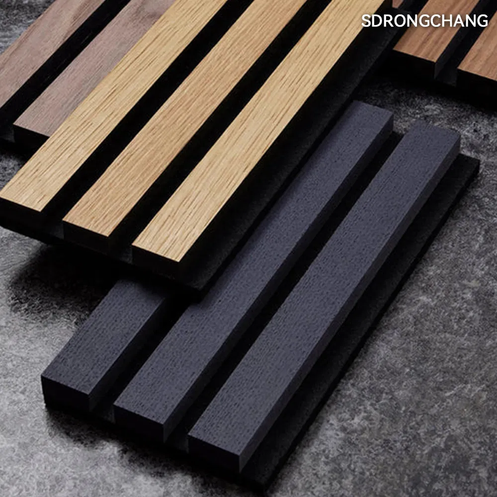 Home Wall Ceiling Decor Material Soundproofing Wood Slat Acoustic Panel