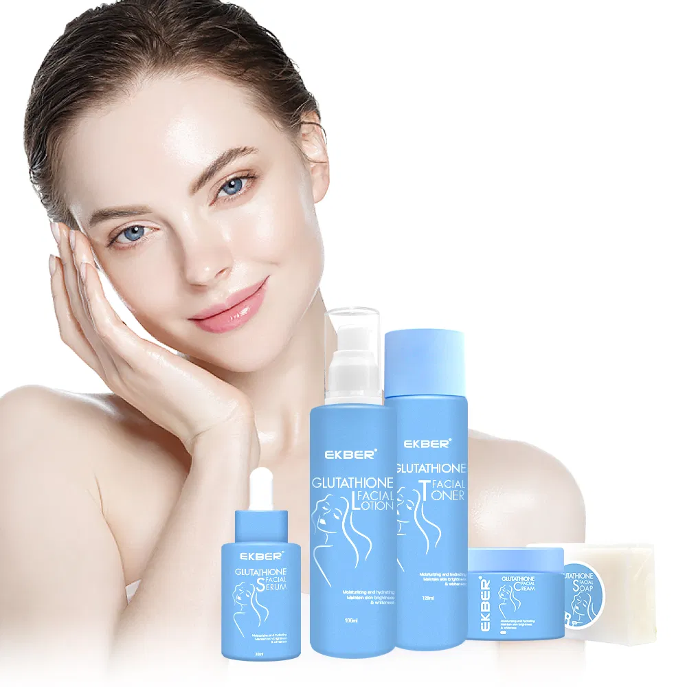 Customize Logo Glutathione Even Skin Tone Whitening & Brightening Double Glutathion Skin Care Set