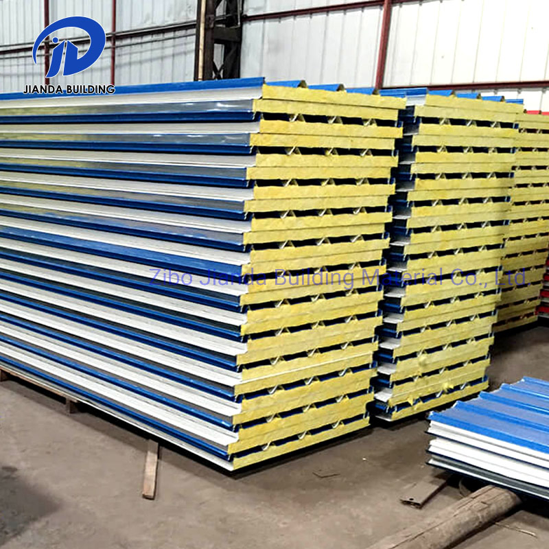 Heat Preservationpu/EPS/ Rockwool/Glasswool Sandwich Panel for Workshop/Warehouse/Cold Room