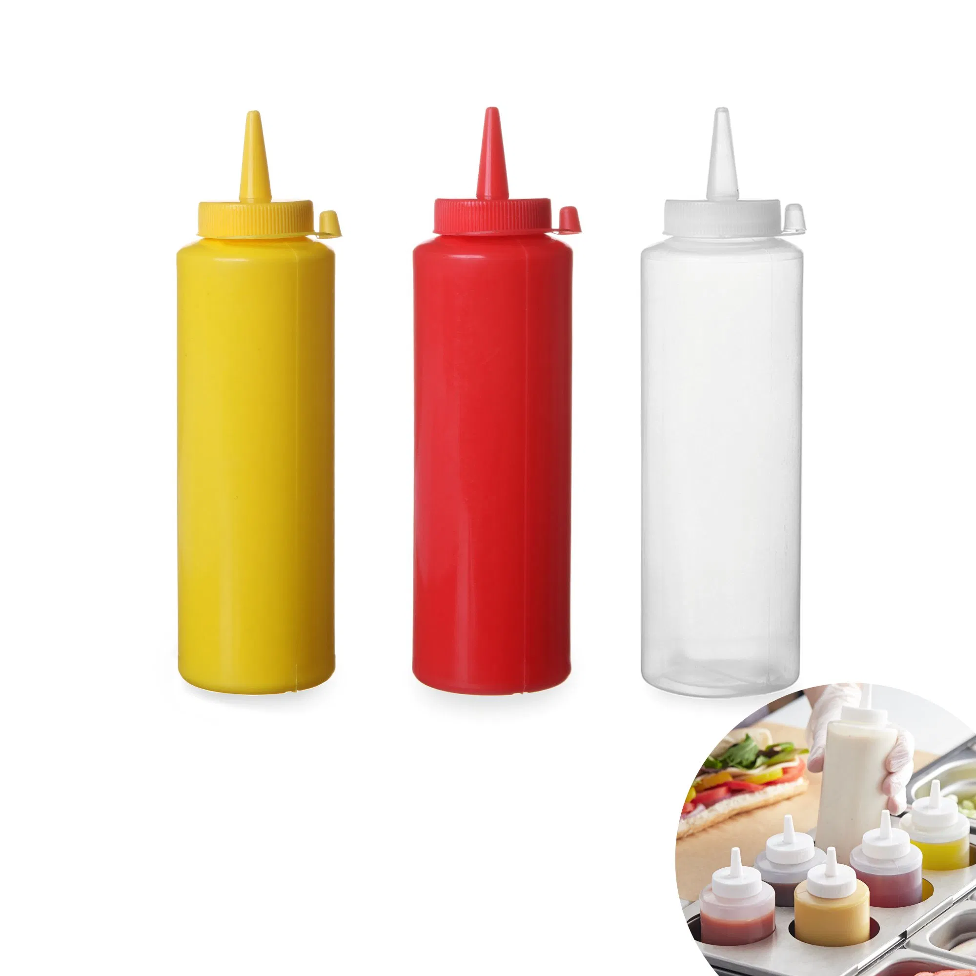 Food Grade Plastic Sauce Dispenser Bottles