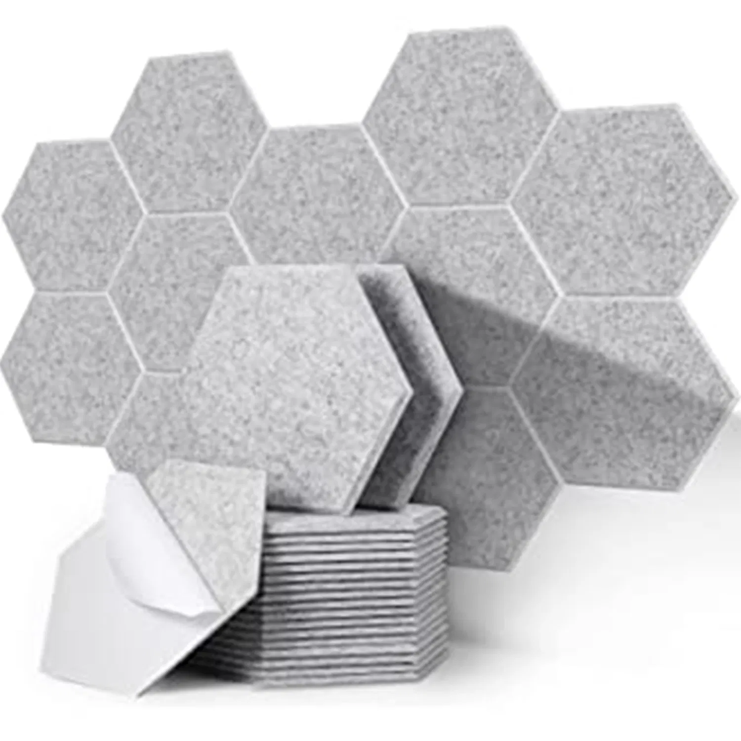 Panel Absorber Board 3D Wall Felt Soundproof Decorative Hexagon Board 100%Polyester Fiber Acoustic Panels for Office