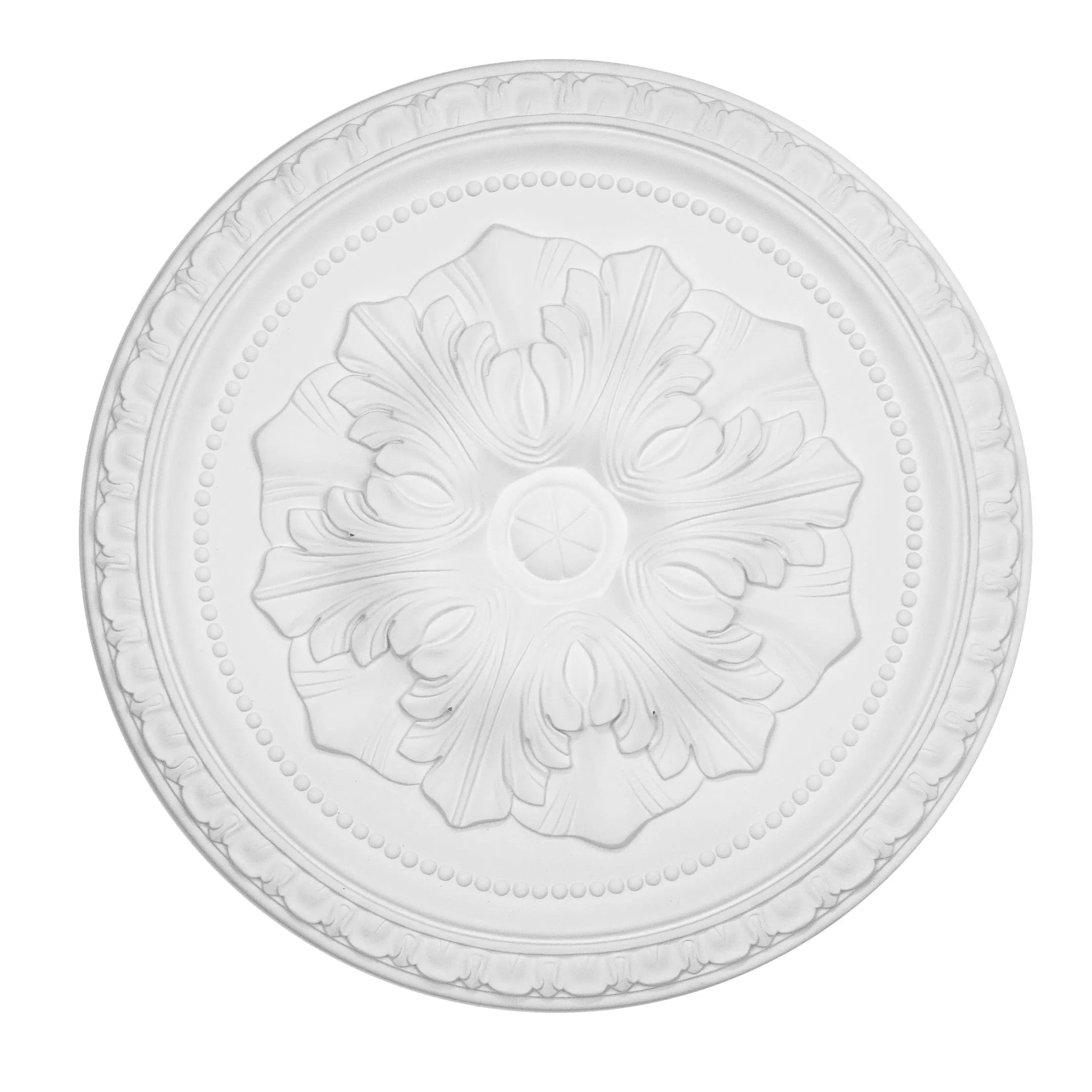 Lightweight Polystyrene White Rosette Designs for Indoor Decoration