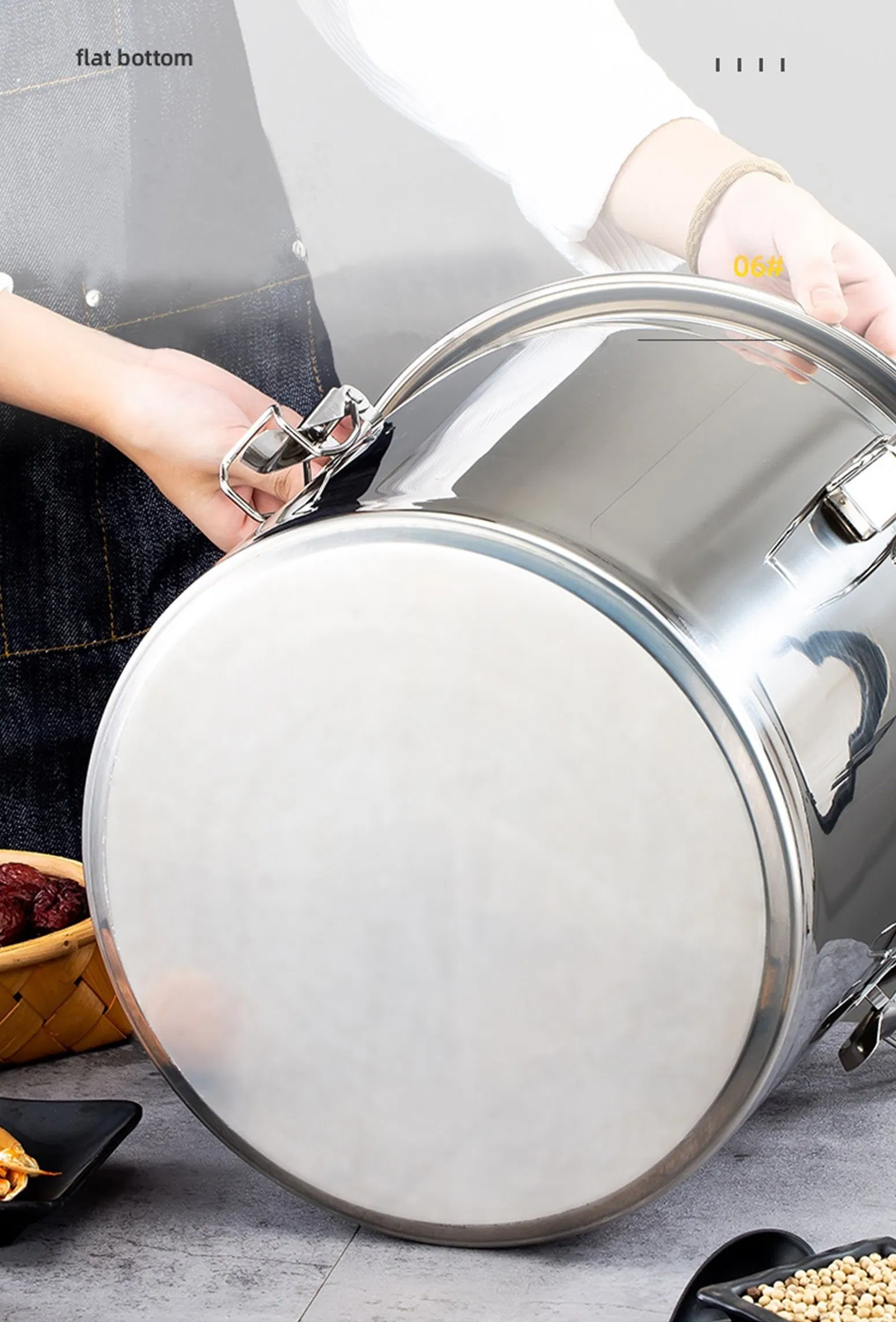 3L 6L 10L 12L 14L 20L 28L Stainless Steel Sealed Barrel SS304 Food Grade Sealing Bucket Soup Barrel