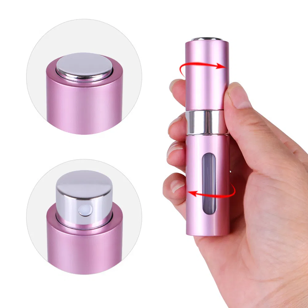 8ml Perfume Atomizer Travel Glass Spray Pump Bottles Flat Mist Refillable Cosmetic Bottle