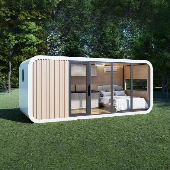 Commercial Two Bedroom Prefab Tiny Apple Pod Smart Apple Cabin 40FT Space Capsule