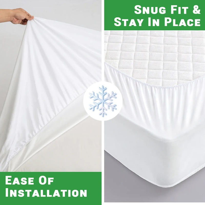 Microfiber Diamond Quilted Air-Permeable Waterproof Mattress Protector Cover with Deep Pocket