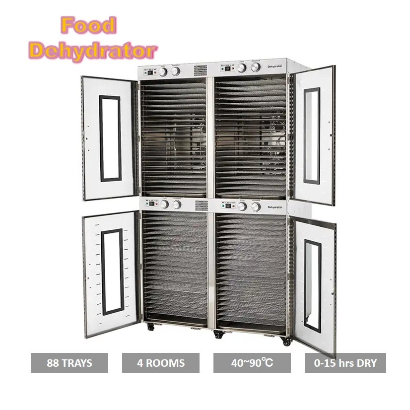 Low MOQ 88trays Stainless Steel Fruit Vegetable Dryer Commercial Food Dehydrator