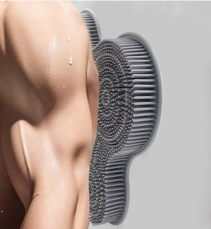 Lazy Person's Silicone Exfoliating Brush for Effortless Back Scrubbing