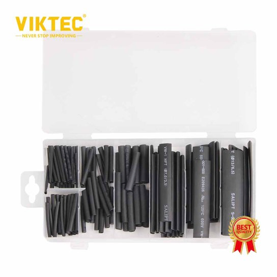Heat Shrink Tubing Assortment Black 127PC (VTN1023)