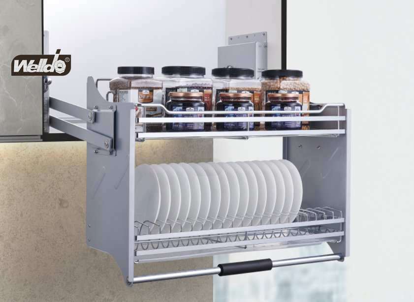 Выдвижная полка для кухни Welldo A223CD, 2-х уровневая