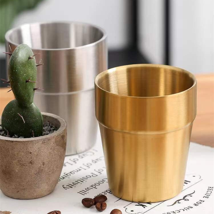 18/8 Matte Goldstainless Steel 300ml Bear Cocktail Juice Wine Cup for Party