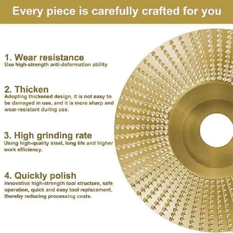 Essential for Carpenters 4 Inch Grinder Wheel Disc Wood Grinding Shaping Disc