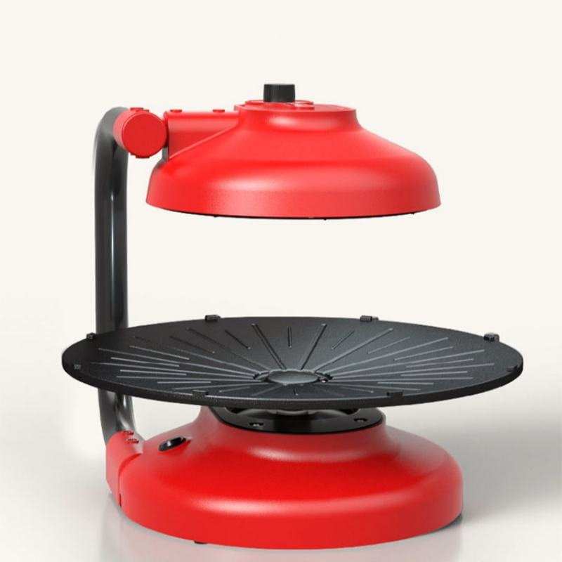 Electric Smokeless Indoor Grill Two-Speed Temperature Control Non-Stick Rotating Baking Tray Grill Indoor1400W