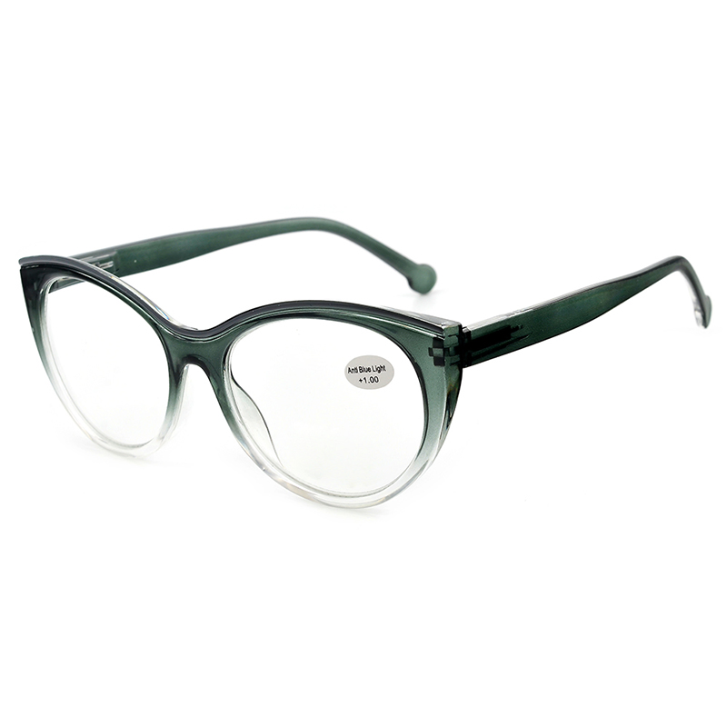 Big Round Plastic Anti Blue Blocking Flexible Magnifying Reading Glasses for Women