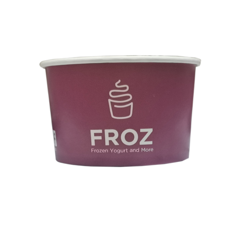 Eco-Friendly Disposable Ice Cream Paper Cup 8oz Dessert Bowl
