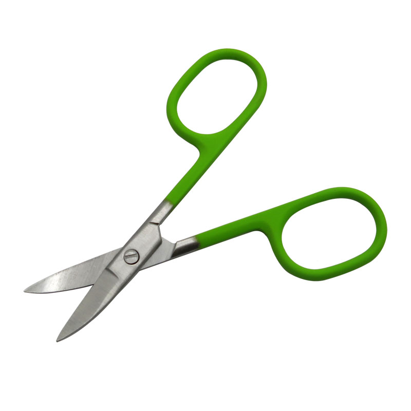 3.5mm Thickness Stainless Steel with Color Grip Beauty Eyebrow Manicure Cuticle Nail Scissors B