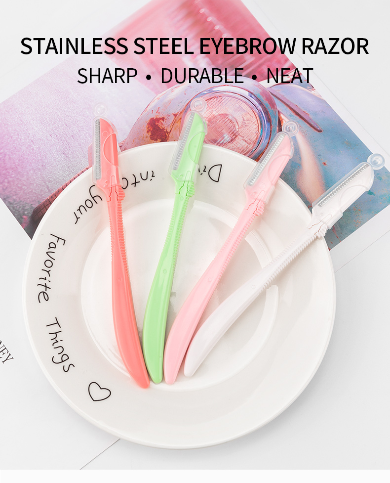 Facial Razor with Colorful Safe Eyebrow Trimmer for Shaving Excellent Quality
