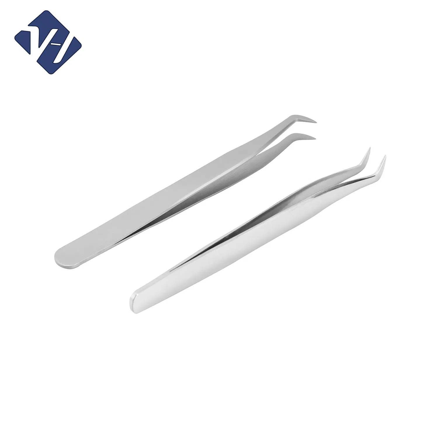 Eyelash Curler Eyebrow Extension Tweezers Diagonal Curved Pointed Tip