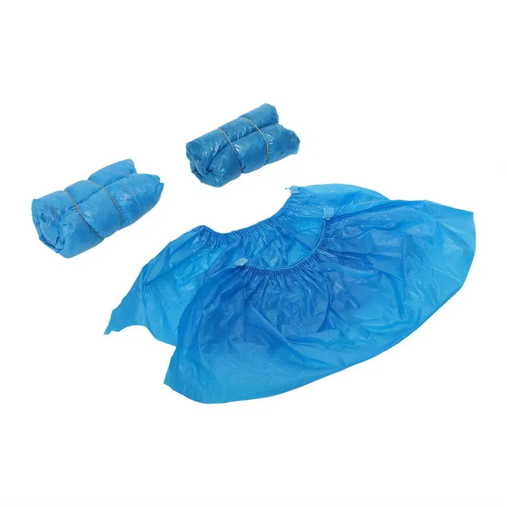CPE Waterproof Breathable Anti-Slip Anti-Dust Elasticated Grip Shoe Cover Medical Shoe Protector Shoecover