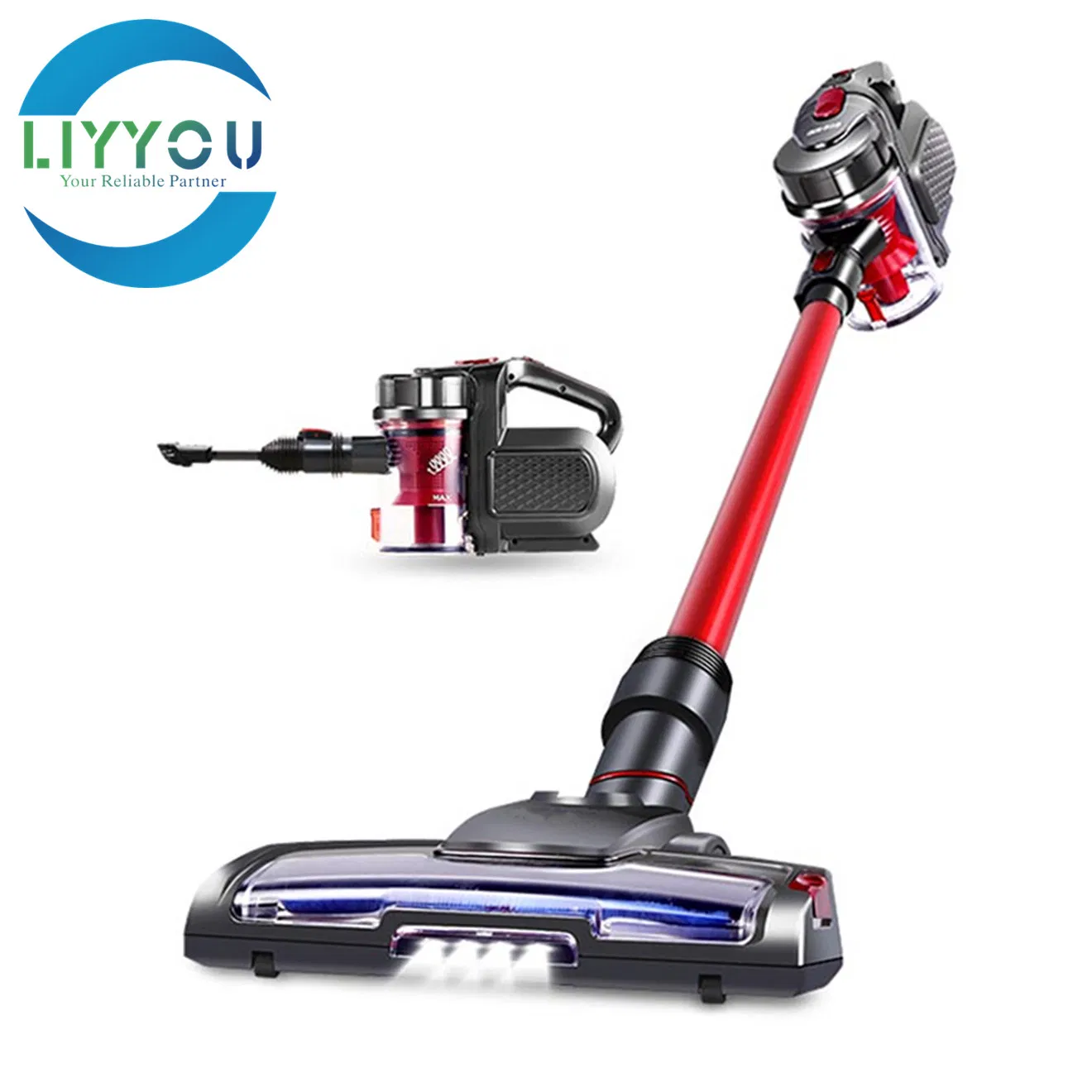 2-in-1 Stick Bagless Canister Cyclonic Sweeper Dust Collector Aspirator Vacuum Cleaner